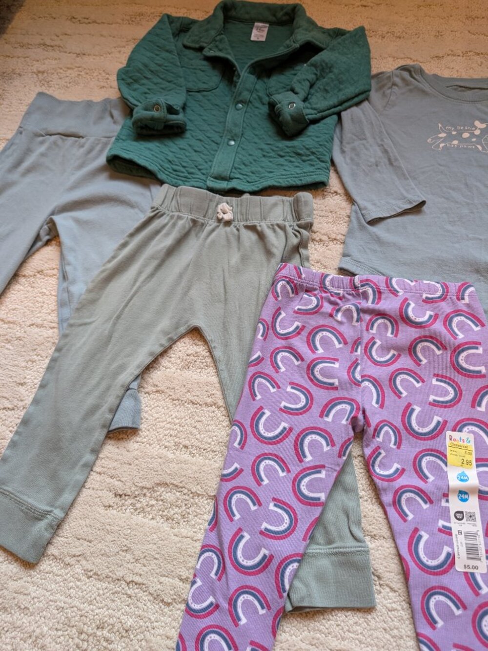 Carter's Size 24 Month Girls or Gender Neutral Bundle, Pants, Jacket, Onsie